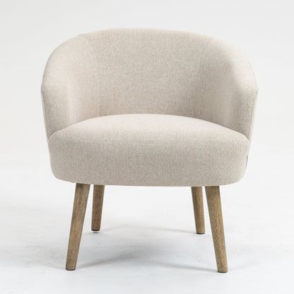 Mainstays Curved Textured Accent Chair, Beige