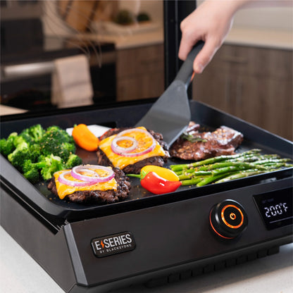 Blackstone E-Series 17" Electric Tabletop Griddle with Hood, Black