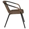 Emma + Oliver Indoor/Outdoor Stacking Rattan Restaurant Patio Chairs, Set of 2, Gray