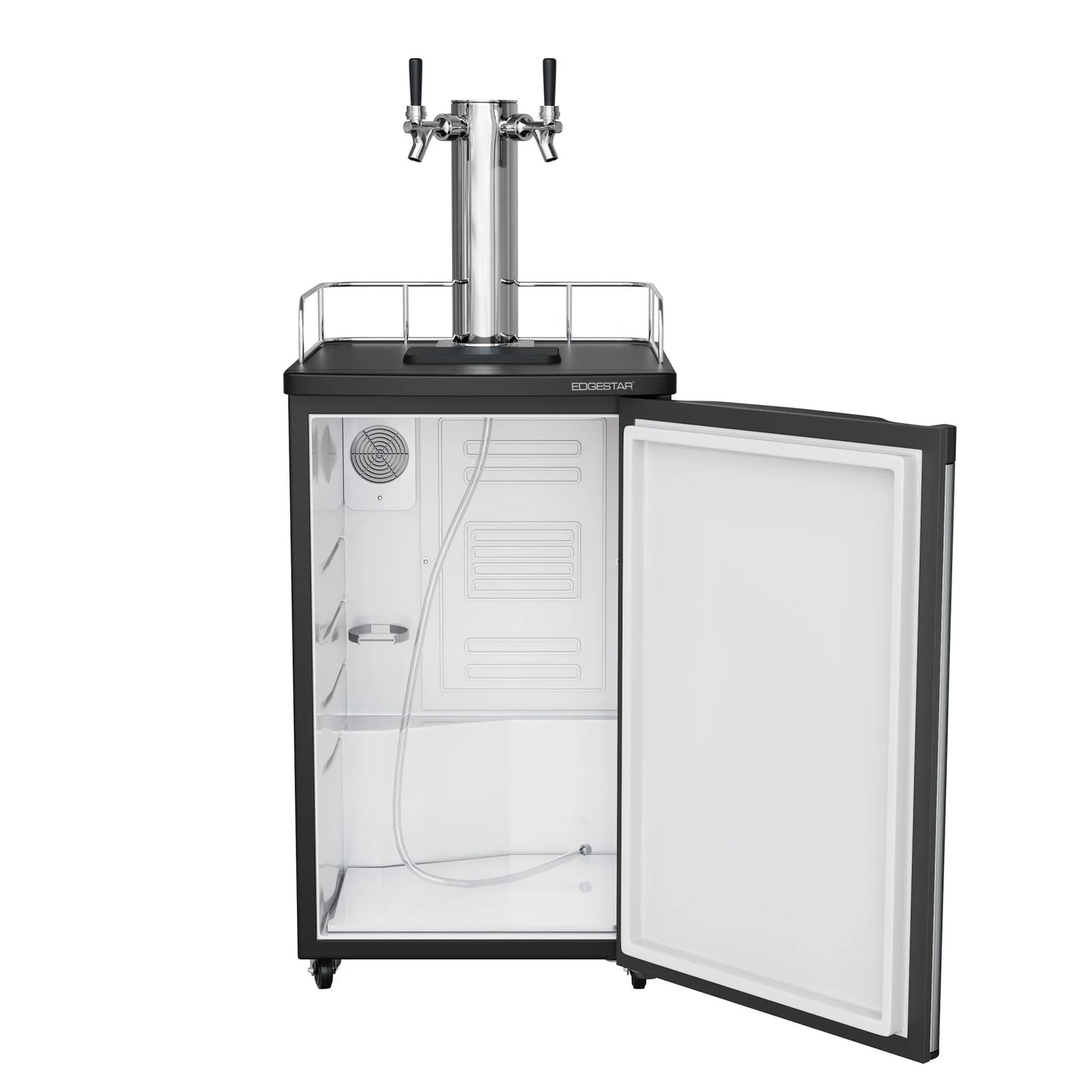 Edgestar Kc2000twin 20" Wide Dual Tap Kegerator For Full Size Kegs - Black
