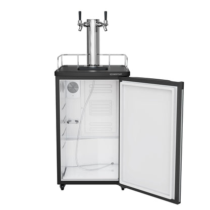 Edgestar Kc2000twin 20" Wide Dual Tap Kegerator For Full Size Kegs - Black