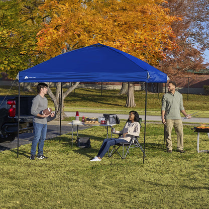 Ozark Trail 10x10 Instant Pop Up Canopy Tent with Simple Push Setup �?Straight Leg Pop-Up Tent for Tailgating, Camping & Events, White