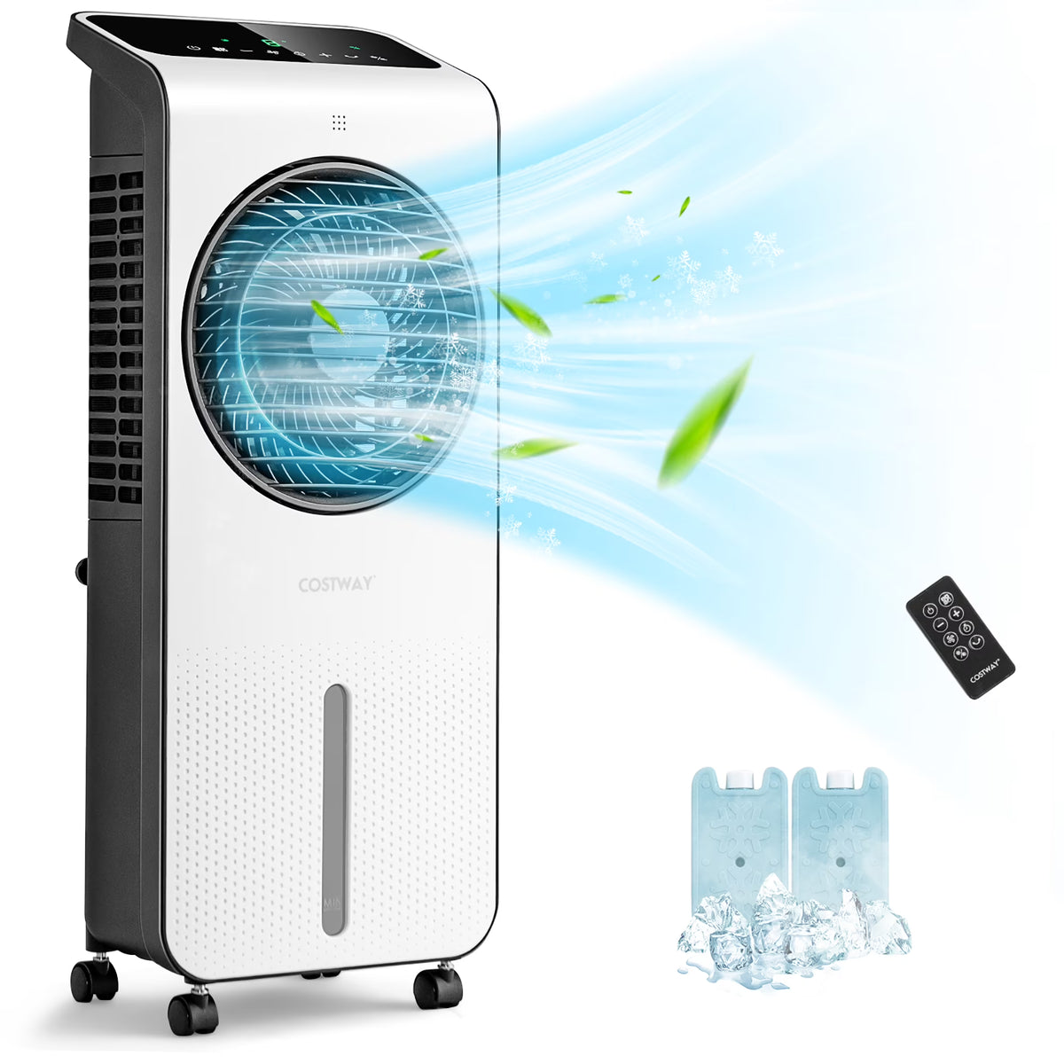 Costway Evaporative Air Cooler 3-in-1 Portable Swamp Cooling Fan w/ 12H Timer Remote
