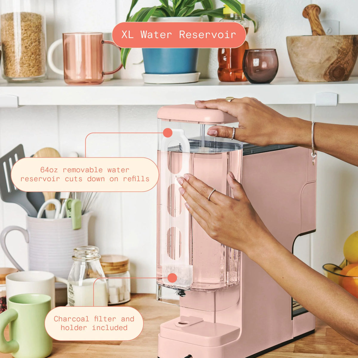 Beautiful Perfect Grind�?Programmable Single Serve Coffee Maker, White Icing by Drew Barrymore