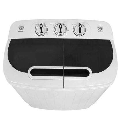 Compact Mini Twin Tub Washing Machine Portable 13lbs Laundry Washer and Dryer