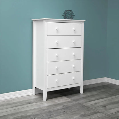 Adeptus Solid Wood Easy Pieces 4 Drawer Chest of Drawers - White