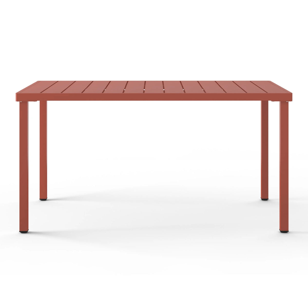 WestinTrends Playa 59" Iron Metal Outdoor Rectangular Patio Dining Table For 6, Olive Green