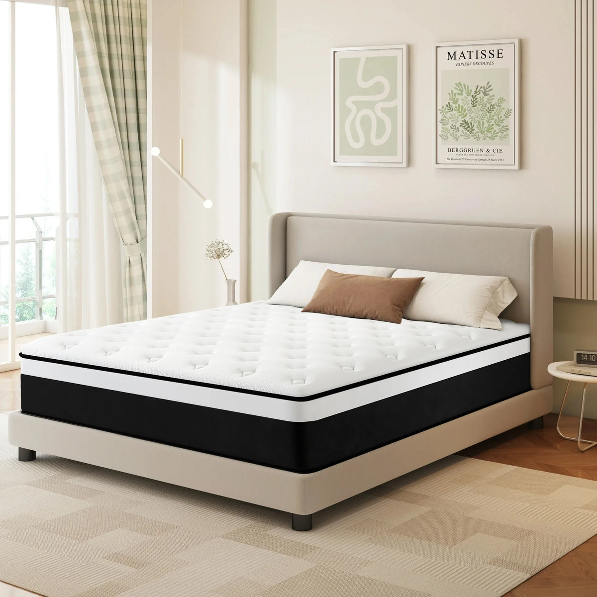 Full Mattress, 14 inch Hybrid Mattress in a Box,Medium Firm
