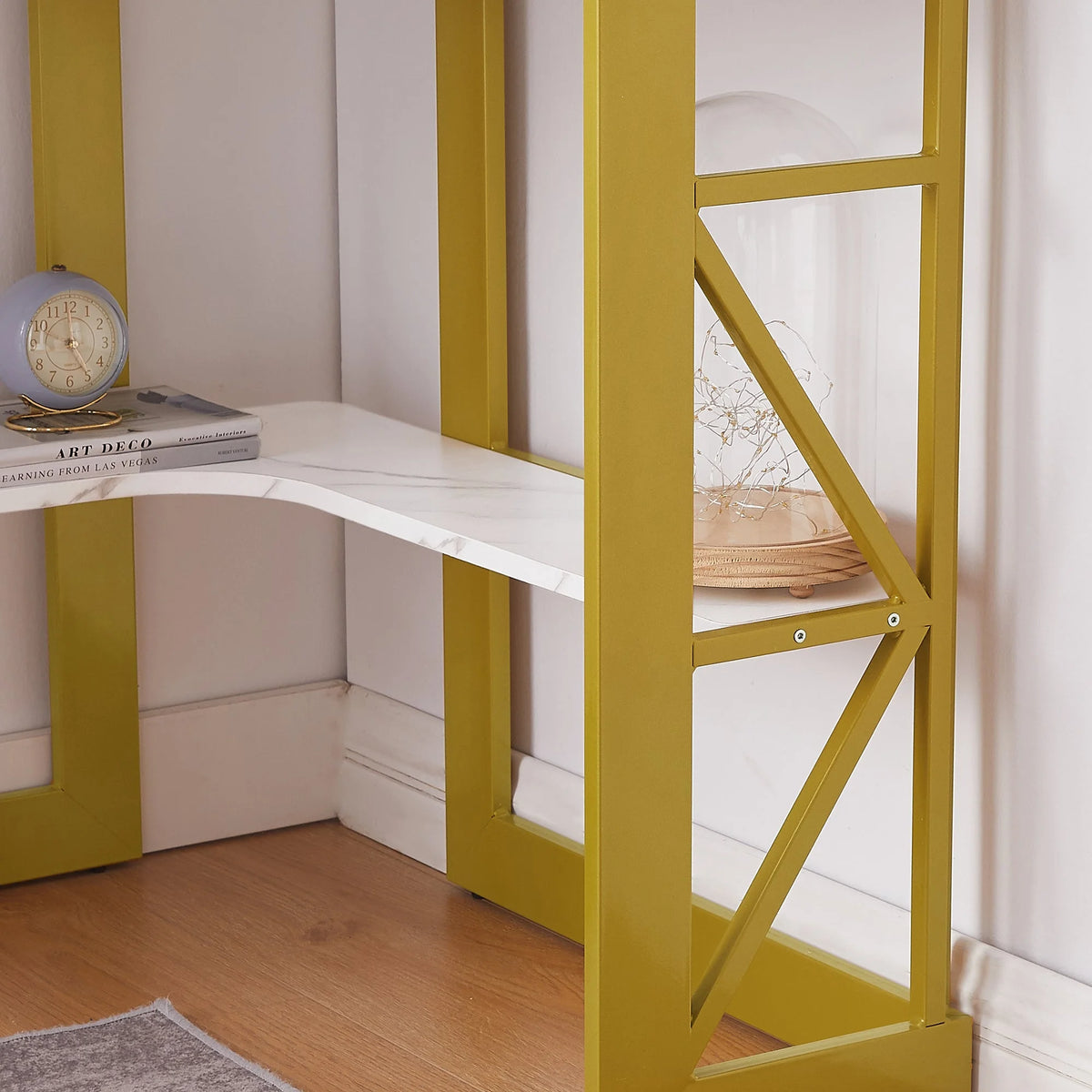 Brown Triangle Corner Desk, Office/Computer/Writing Desk for Student Apartments