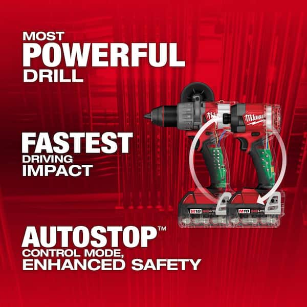 M18 FUEL 18-Volt Lithium-Ion Brushless Cordless Hammer Drill/Right Angle Drill/Impact Driver Combo Kit (3-Tool)