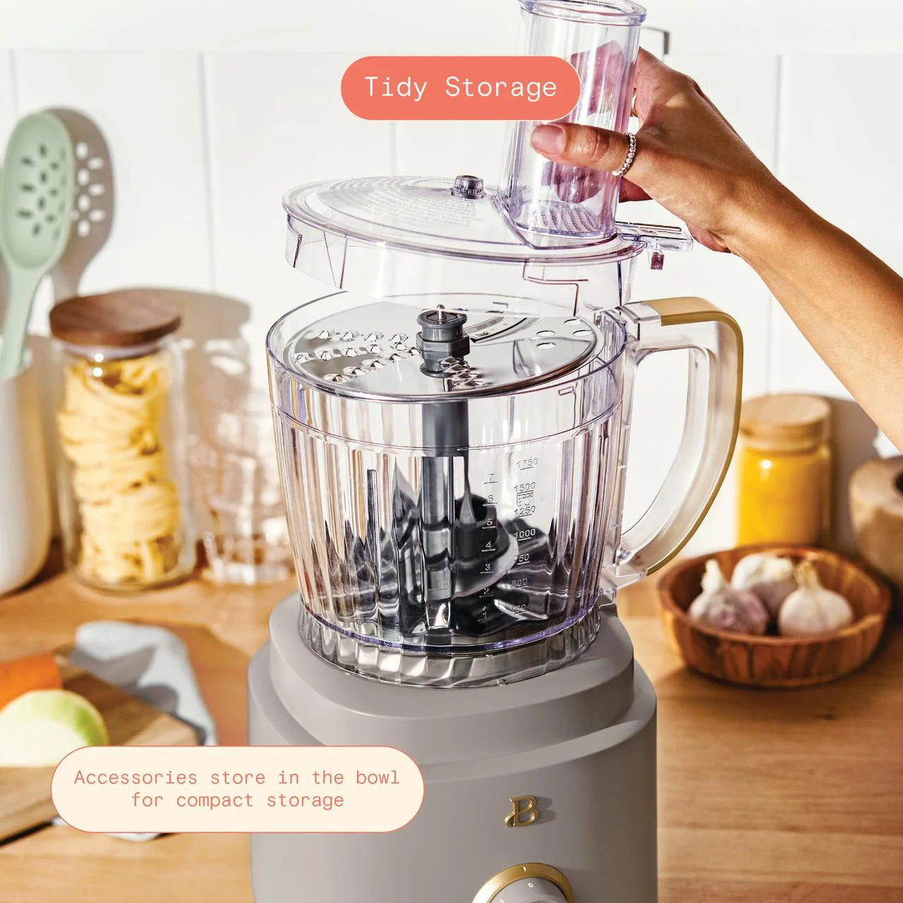 Beautiful 10-Cup Food Processor with Accessories, White Icing by Drew Barrymore