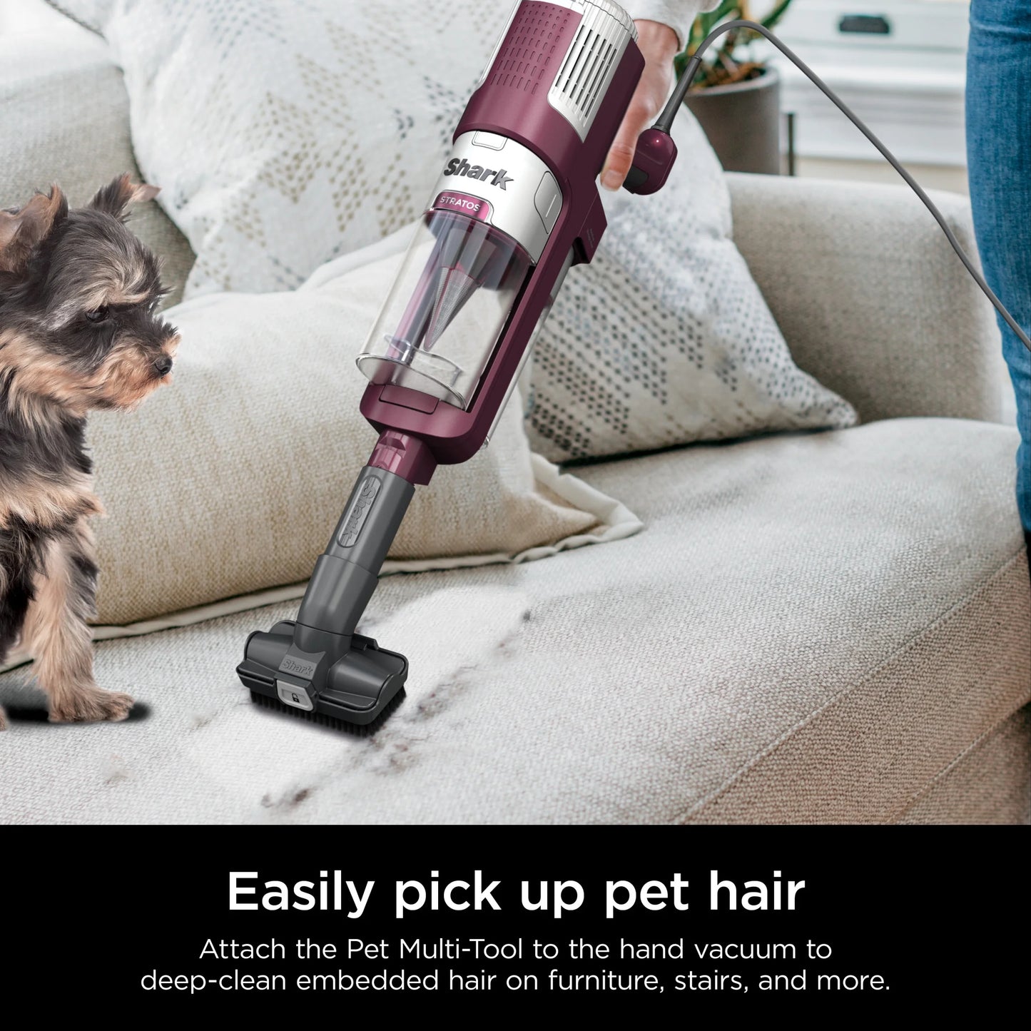Shark Stratos? UltraLight Corded Stick Vacuum with DuoClean? PowerFins? HairPro?, Self-Cleaning Brushroll, and Odor Neutralizer Technology, HZ3000
