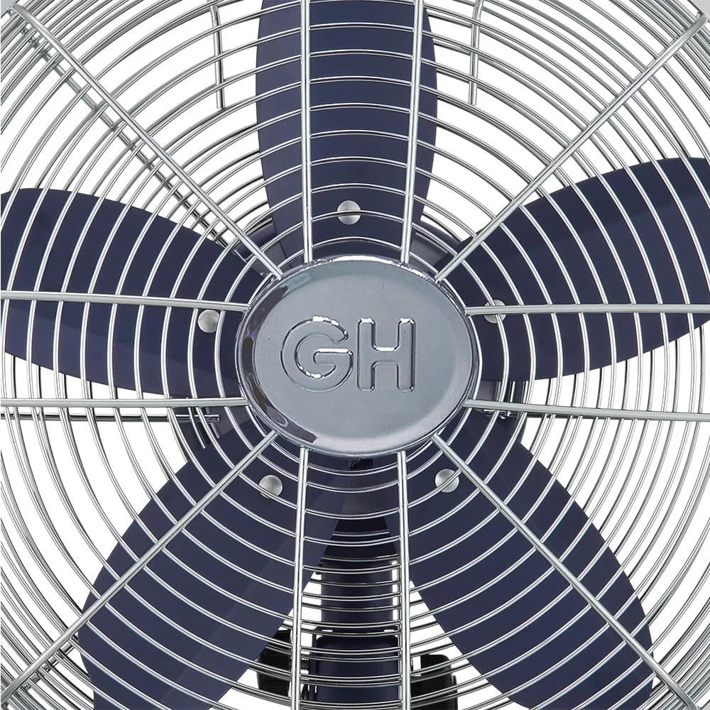 Good Housekeeping Retro All-Metal Table Fan (92618) with 3 Speed Settings, Wide Oscillation, and Carrying Handle��