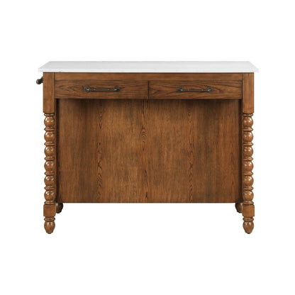 Pioneer Woman Harper Kitchen Island with Drawers, Homestead Brown