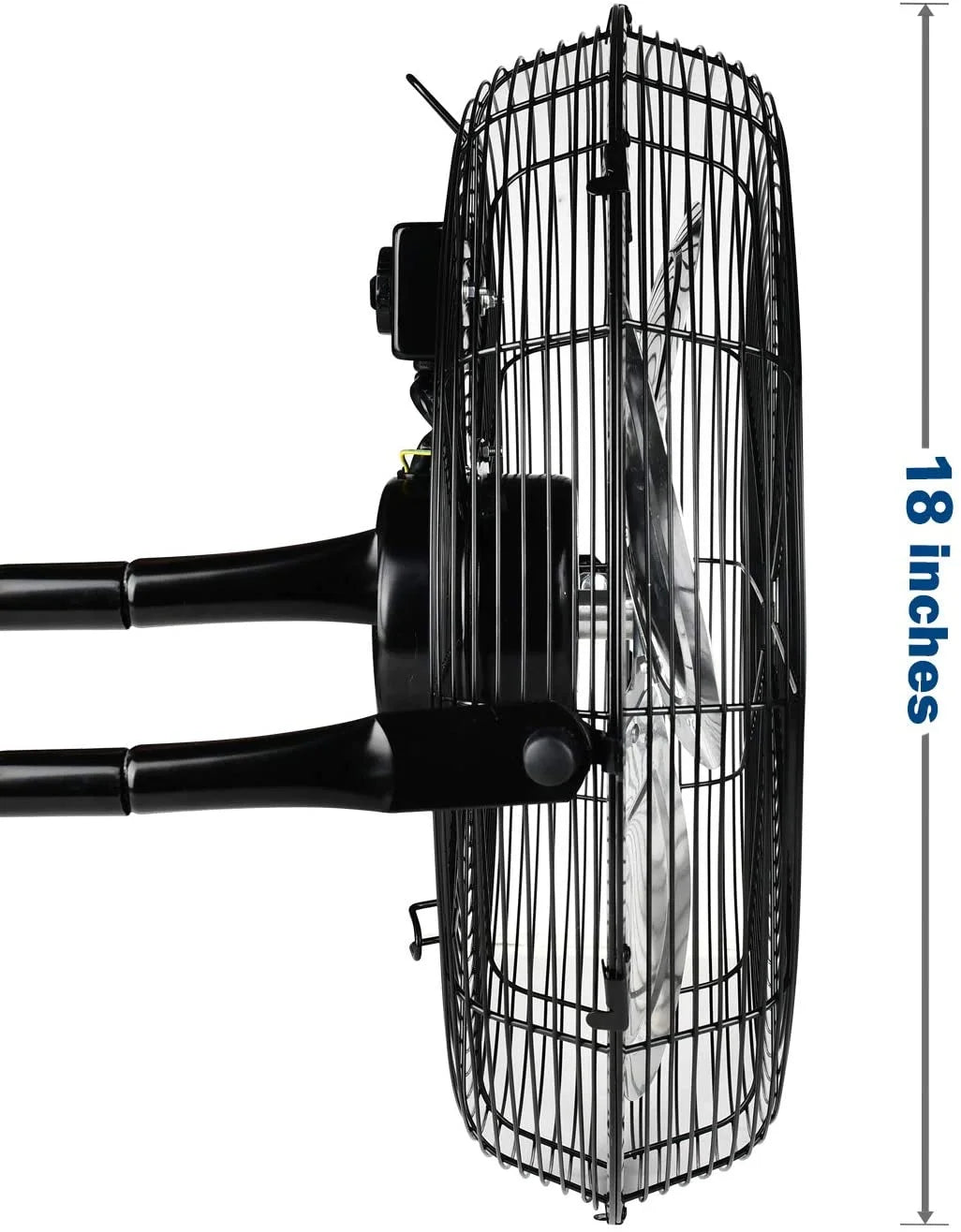 Simple Deluxe 18 inch 3-Speed High Velocity Heavy Duty Metal Industrial Floor Fans Quiet for Home Commercial, Black, 2 Pack