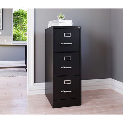 Hirsh 22" Deep 3 Drawer Letter Width Vertical File Cabinet, Commercial Grade, Gray
