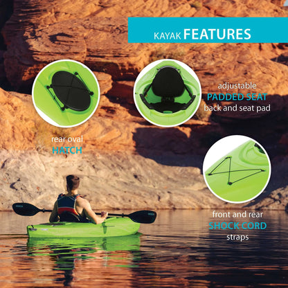 Lifetime Guster 10 Sit-Inside Kayak- Lime Green (90527)