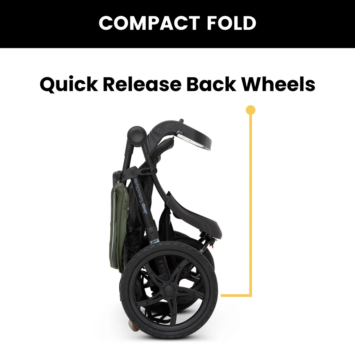 Jeep TurboGlyde Jogging Stroller by Delta Children, Black