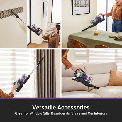 Eureka Stylus Elite Anti-Tangle Cordless Stick Vacuum Cleaner, 60 Minute Runtime, Auto-Empty Dust Station, Pet Hair, Multi-Surface, NEC490SE