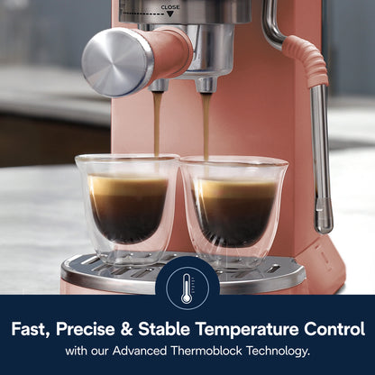 De’Longhi Dedica Duo Espresso Machine, Compact Size with Built in Frother for Latte Art, Brew Espresso, Cold Brew, Lattes & More, Stainless Steel