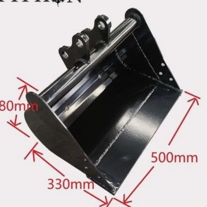 11-in-1 Mini Excavator Attachment Kit with Quick Coupler & Heavy-Duty Tools