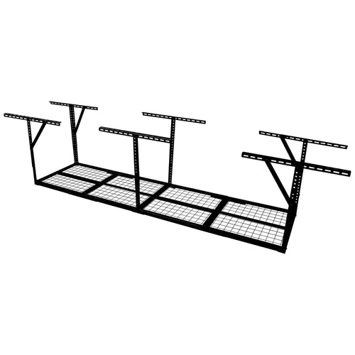 2x8FT Overhead Garage Storage Rack,Adjustable Storage Organization System,Heavy Duty Metal Garage Ceiling Storage Racks,450lbs Weight Capacity
