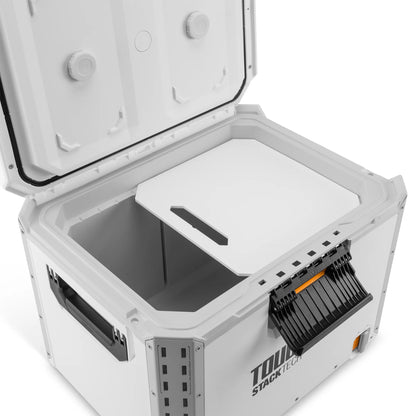 ToughBuilt StackTech Compact Cooler, Stackable 16 Quart Hard Shell Ice Chest, White