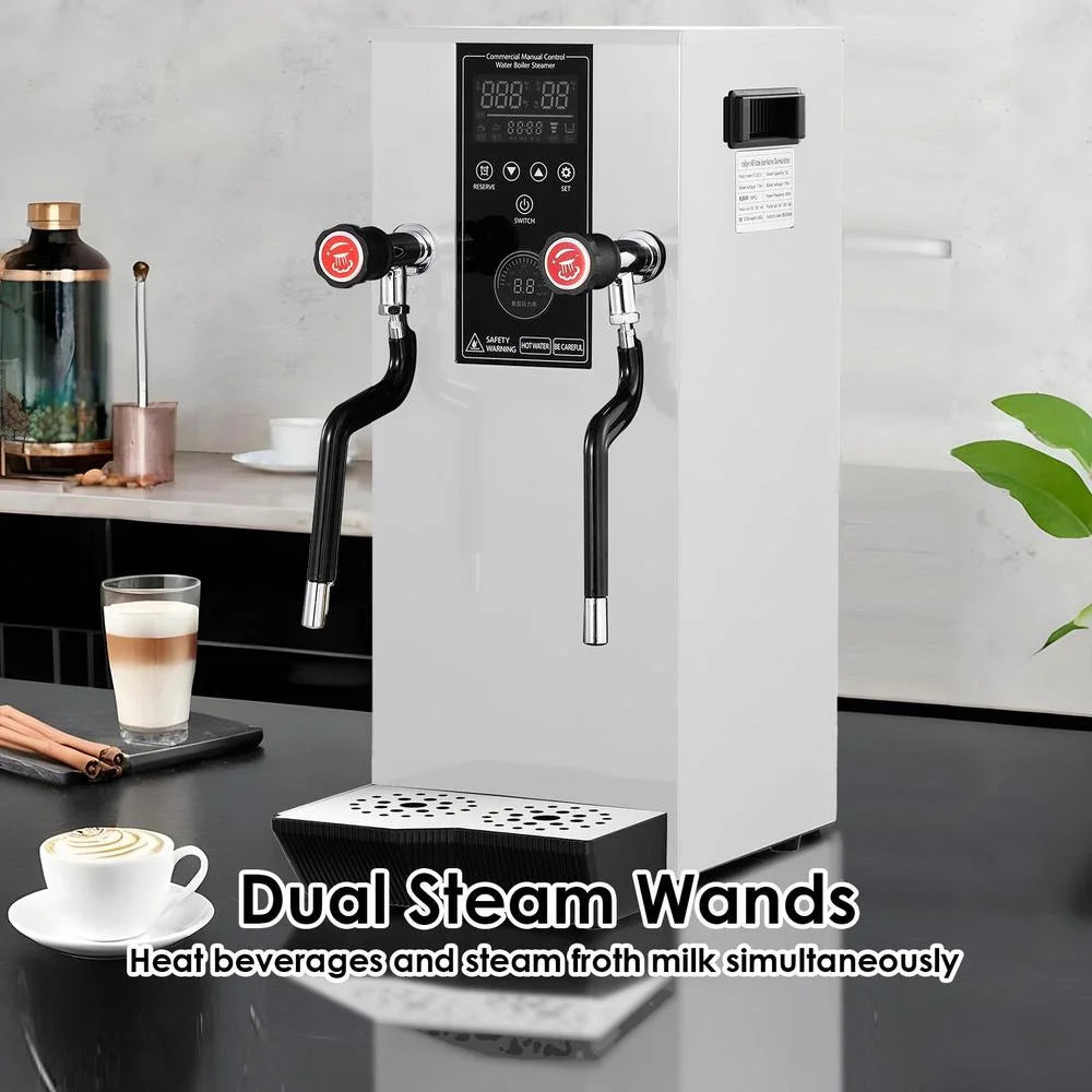 Commercial Milk Frother, 110V 1400W Automatic Foam Machine with LED Display for Coffee Shops (Black)