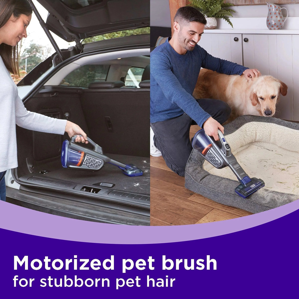 BLACK+DECKER dustbuster furbuster AdvancedClean+ Cordless Pet Handheld Vacuum, Home, Pet and Car Vacuum HHVK515JP07