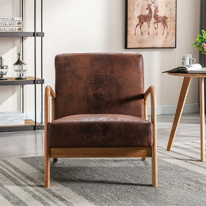 US Pride Furniture Glostrup Mid-Century Modern Vintage Armchair Brown