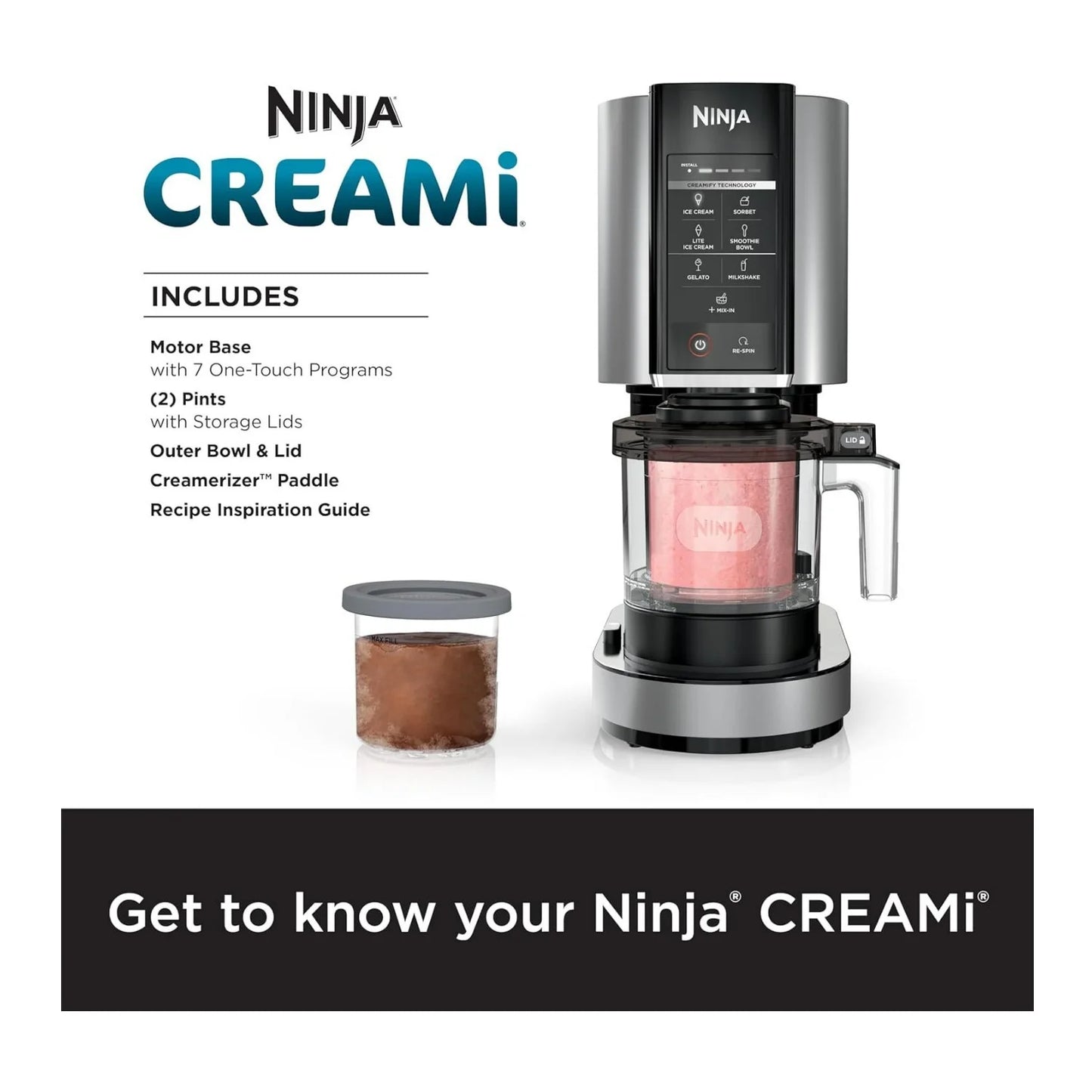 Ninja Creami Ice Cream Maker CN305A Black