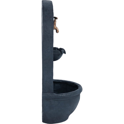Sunnydaze Messina Polystone Outdoor Solar Wall Fountain, Bronze