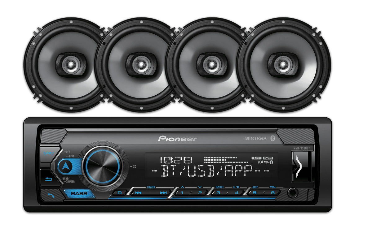 Pioneer MXT-S3266BT Car Audio Bundle