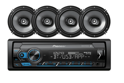 Pioneer MXT-S3266BT Car Audio Bundle