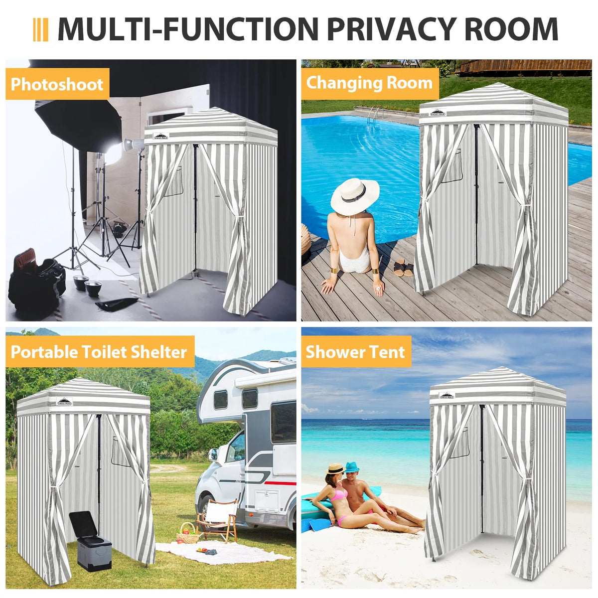 EAGLE PEAK Flex Ultra Compact 4 ft x 4 ft Pop-up Changing Room Canopy, Portable Privacy Cabana