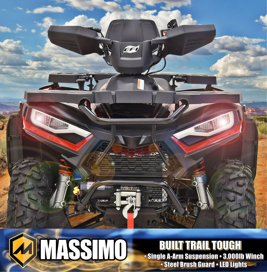 Massimo MSA450F Adult ATV Quad 352cc 25 HP 4 Stroke 4-Wheeler - Sand