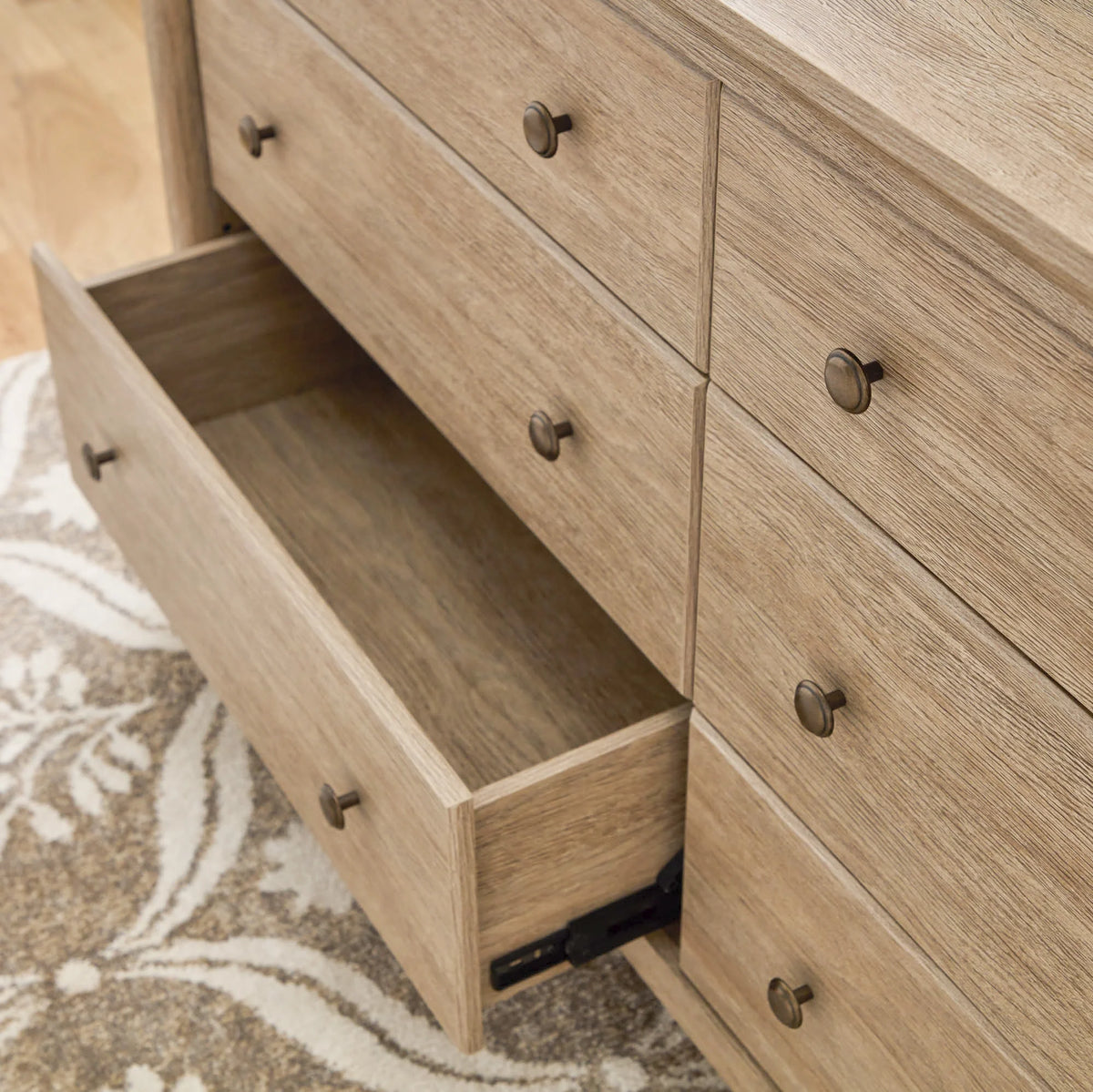 My Texas House Monroe 6-Drawer Dresser, Brushed Oak Finish