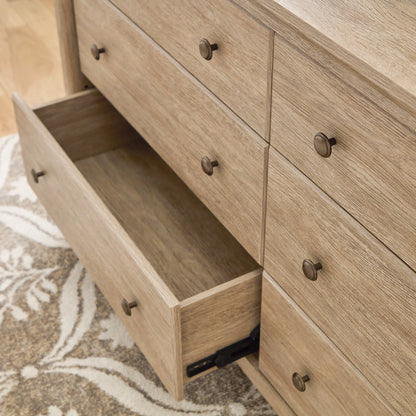 My Texas House Monroe 6-Drawer Dresser, Brushed Oak Finish