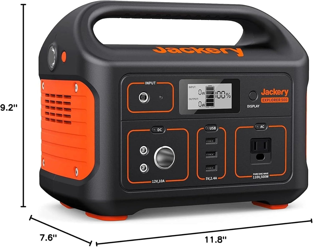 Jackery Portable Power Station Explorer 500, 500W Continuous/1000W Peak Portable Power Stations