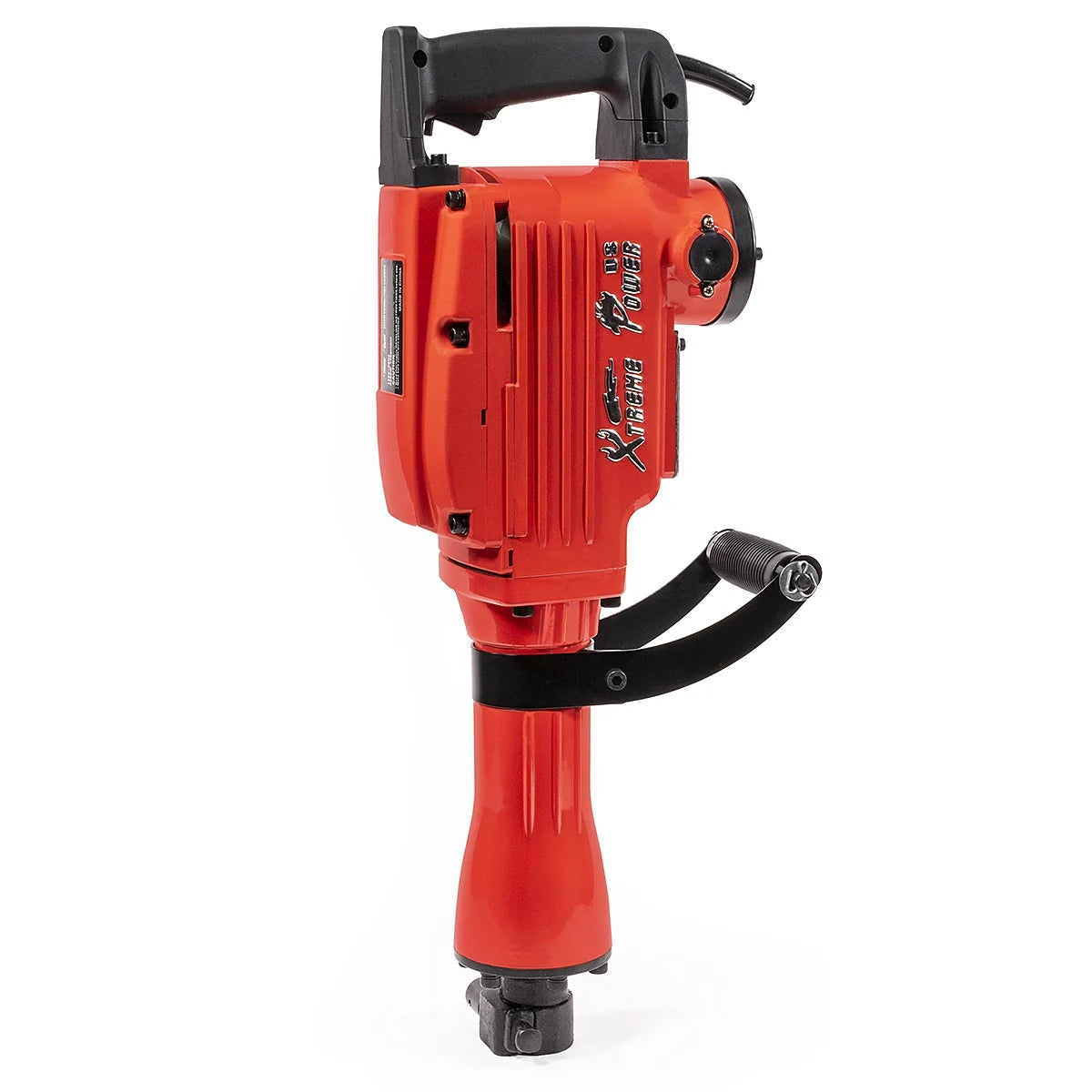 XtremepowerUS Demolition Jack Hammer Heavy Duty, 2200W Electric Jackhammer With Scraping Chisel, 1800BPM Power Drill Concrete Breaker Bar Point & Chisel Bits Chisel Set, Red
