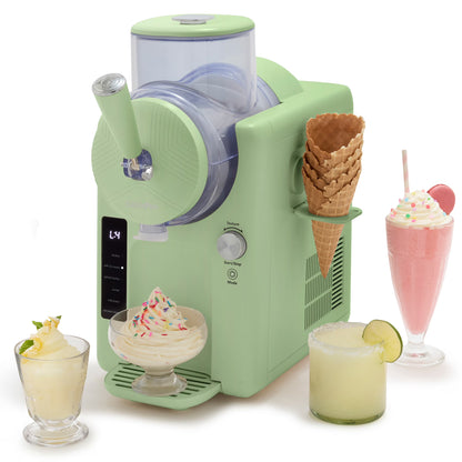 GreenPan Frost 6 Mode, Ice Cream, Frozen Drink, Slushie & Milk Shake Maker, No Freezer Needed, Easy Clean Parts, Gray