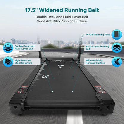 Treadmill with Auto Incline Bluetooth Voice Control  17 in Wide Electric Treadmill Folding Machine 15 Level  Auto 8.8 mhp Speed for Home Use Gifts