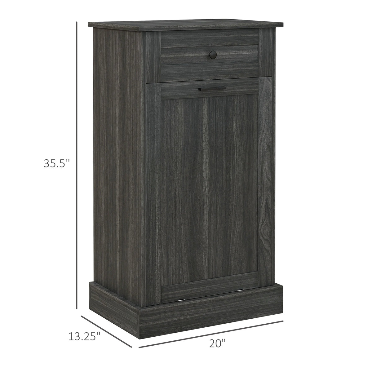 HOMCOM Kitchen Tilt Out Trash Bin Cabinet, Free Standing Recycling Cabinet