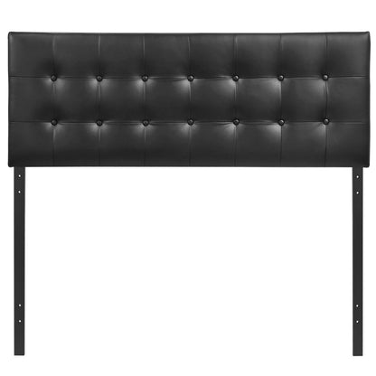Modway Emily King Upholstered Vinyl Headboard in Black