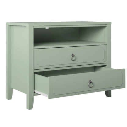 Her Majesty 2 Drawer Nightstand, Mustard Yellow