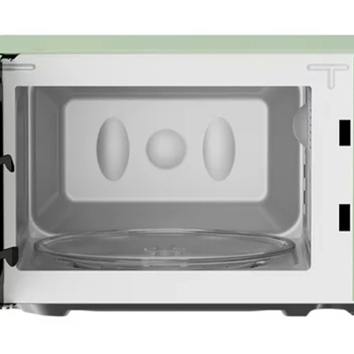Open Box Magic Chef 0.7 Cubic Feet 700 Watt Classic Retro Microwave, Green