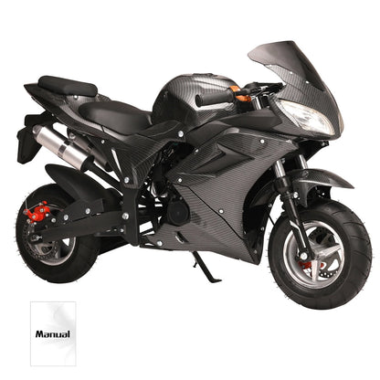 AQQW 49cc Gas Mini Motorcycle for Adults & Kids, 4-Stroke Mini Bikes, Gas Mini Dirt Bikes Ride on Toys, Max Load 441Lbs, Best Gifts for Kids