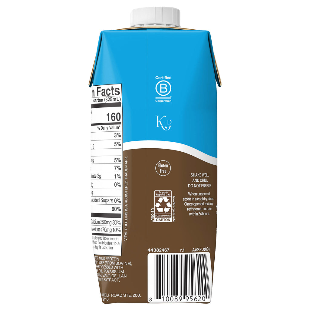 Vital Proteins 10g Collagen and 30g Total Protein Shake, Chocolate, 11 fl oz, 18-pack