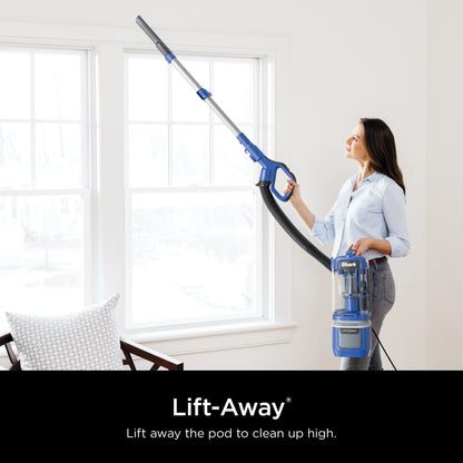 Shark Upright Vacuum, Lift-Away ADV, Pet Friendly, Bagless, with Self-Cleaning Brushroll, Hard Floor and Carpet, Anti Allergen & Lightweight Design, LA360, Blue