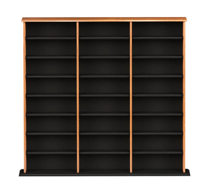 Prepac 51" Triple CD DVD Wall Media Storage Rack in Black